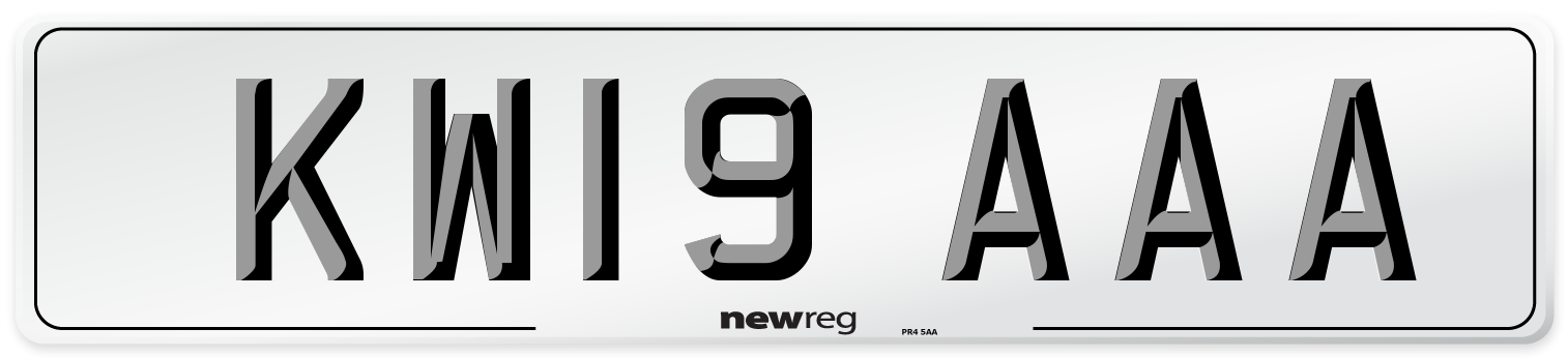 KW19 AAA Number Plate from New Reg